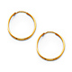 Polished Endless Petite Hoop Earrings - 14K Yellow Gold 1.5mm x 0.6 inch thumb 0
