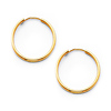 Polished Endless Petite Hoop Earrings - 14K Yellow Gold 1.5mm x 0.6 inch