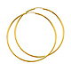 14K Yellow Gold Polished Endless Extra Large Hoop Earrings - 2mm x 2.6 inch thumb 0