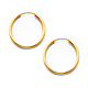 Polished Endless Petite Hoop Earrings - 14K Yellow Gold 2mm x 0.6 inch thumb 0