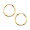 Polished Endless Petite Hoop Earrings - 14K Yellow Gold 2mm x 0.6 inch