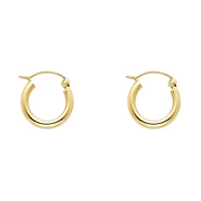 Gold Hoop Earrings 14k-18k & Large Silver Hoops | GoldenMine