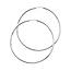Polished Endless Large Hoop Earrings - 14K White Gold 2mm x 2.16 inch