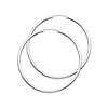 Polished Endless Large Hoop Earrings - 14K White Gold 2mm x 1.8 inch