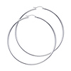 Polished Endless Small Hoop Earrings - 14K White Gold 2mm x 0.8 inch