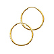 Diamond-Cut Satin Endless Small Hoop Earrings - 14K Yellow Gold 1.5mm or 0.9 inch thumb 0