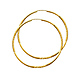 Diamond-Cut Satin Endless Large Hoop Earrings - 14K Yellow Gold 2mm x 2 inch thumb 0