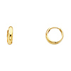 Rounded 14k Yellow Gold Huggie Earrings 3mm x 12mm