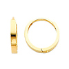 Endless Flat 14K Yellow Gold Huggie Earrings 2mm x 11mm