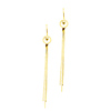 Faceted Open Cut Chandelier 14K Yellow Gold Tassel Earrings 65mm