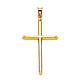 Large Rod Cross Pendant in 14K Yellow Gold - Classic thumb 0