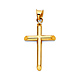 Small Rod Cross Pendant in 14K Yellow Gold - Classic thumb 0
