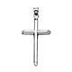 Medium Rod Cross Pendant in 14K White Gold - Classic thumb 0