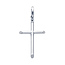 Small Rod Cross Pendant in 14K White Gold - Classic