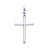 Small Rod Cross Pendant in 14K White Gold - Classic