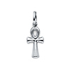 Petite Ankh Pendant in 14K White Gold