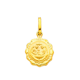 Small 14K Yellow Gold Baptism Pendant