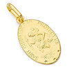 Small 14K Yellow Gold Saint Christopher Pendant