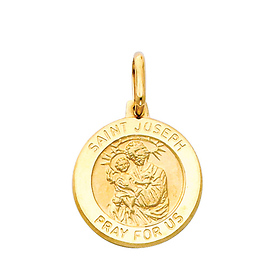 14K Yellow Gold Saint Joseph Pendant