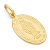 Oval 14K Yellow Gold Lady Of Guadalupe Pendant