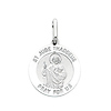 14K White Gold Saint Jude Thaddeus Pendant