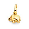 Baby Elephant Charm Pendant in 14K Yellow Gold - Mini