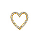 Classic 14K Yellow Gold CZ Heart Pendant thumb 0