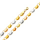 Stampato Heart Diamond-Cut 14K TriGold Bracelet 7mm thumb 0