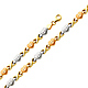 Diamond Cut Stampato Heart 14K TriGold Bracelet thumb 0