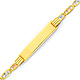 4mm Men's Diamond-Cut Valentino ID Bracelet in 14K TriGold thumb 0