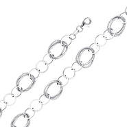Light Fashion Link 14K White Gold Bracelet