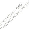 4mm Fancy Open Link 14K White Gold Bracelet & Lobster Clasp