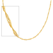 14K Yellow Gold 5mm Flexible Wired Necklace with Lobster Claw Clasp
