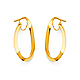Oval Twist Medium Hoop Earrings - 14K Yellow Gold thumb 0