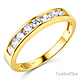 3.5mm Channel-Set CZ Wedding Band in 14K Yellow Gold thumb 0