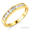 3.5mm Channel-Set CZ Wedding Band in 14K Yellow Gold