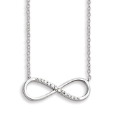 Sterling Silver CZ Infinity Necklace