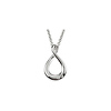 Diamond Sterling Silver Infinity Necklace - Women 18in