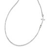 Sterling Silver Floating Curved Sideways Cross Necklace