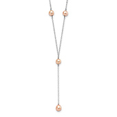 Sterling Silver Cultured Pink Pearl Y-Necklace