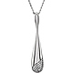 14K White Gold Diamond Teardrop Necklace thumb 0