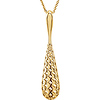 14K Yellow Gold Cut-Out Teardrop Necklace - Women