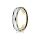 4.5mm 14K Two-Tone Gold Comfort Fit High Polished Benchmark Wedding Band thumb 0