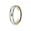 4.5mm 14K Two-Tone Gold Comfort Fit High Polished Benchmark Wedding Band