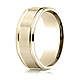 8mm 14K Yellow Gold Octagonal Satin Finish Benchmark Wedding Band thumb 0