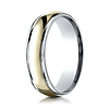 6mm 14K Two-Tone High Polished Comfort Fit Benchmark Wedding Ring
