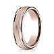 6mm Milgrain Centered Wedding Band by Benchmark Rings in 14K Rose Gold thumb 0