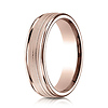 6mm Milgrain Centered Wedding Band by Benchmark Rings in 14K Rose Gold