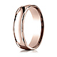 6mm 14K Rose Gold High Polish Benchmark Wedding Band thumb 0