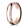 6mm Concave Low Domed Comfort-Fit Wedding Band by Benchmark Rings - Solid 14K Rose Gold
